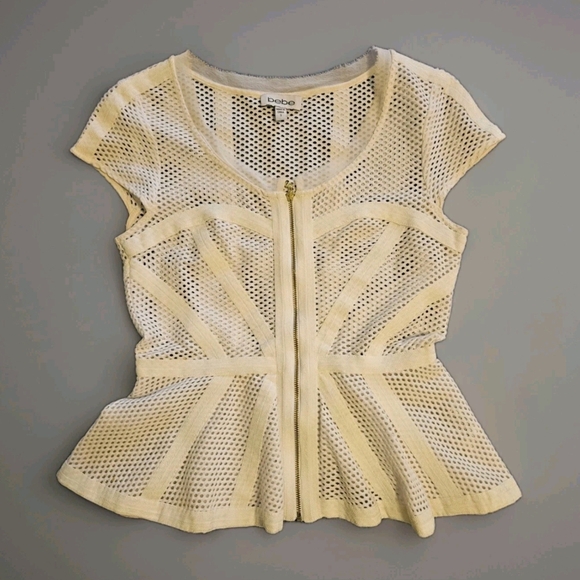Bebe Peplum Top-Size Small - Picture 13 of 16